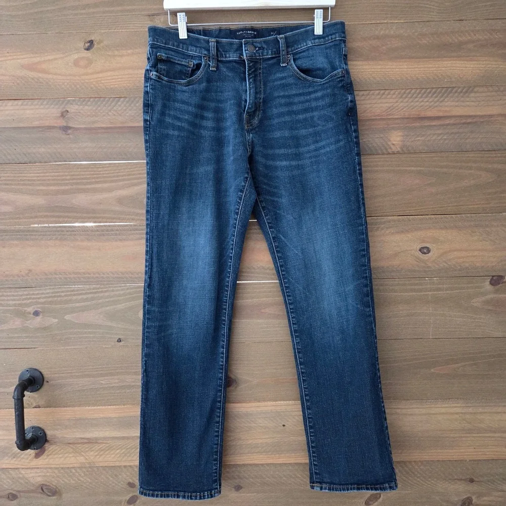 Lucky Brand 221 Straight Jeans Blue Denim 5-Pocket Mens 34x32